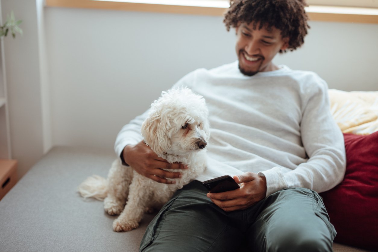 man with dog