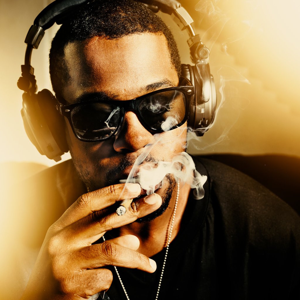 rapper smoking a joint